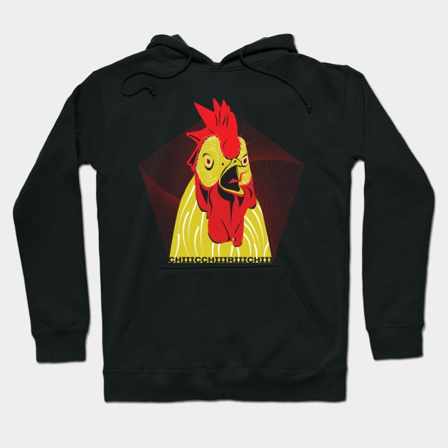 Screaming Rooster Hoodie by Stecra